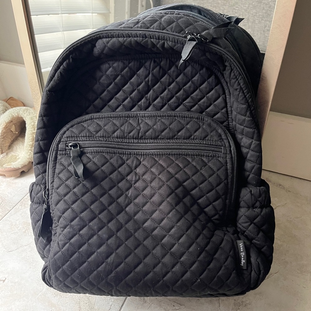 Vera Bradley Black Quilted Backpack